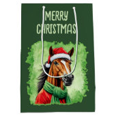 Grappige dieren Kerstfavorieten - Paard 6 Medium Cadeauzakje (Achterkant)