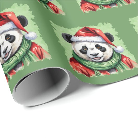 Grappige dieren Kerstfavorieten - Panda 1 Cadeaupapier (Rol Hoek)