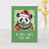 Grappige dieren Kerstfavorieten - Panda 1 Kaart (Gele Bloem)
