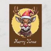 Grappige dieren Kerstfavorieten - Rendier 1 Briefkaart (Voorkant)