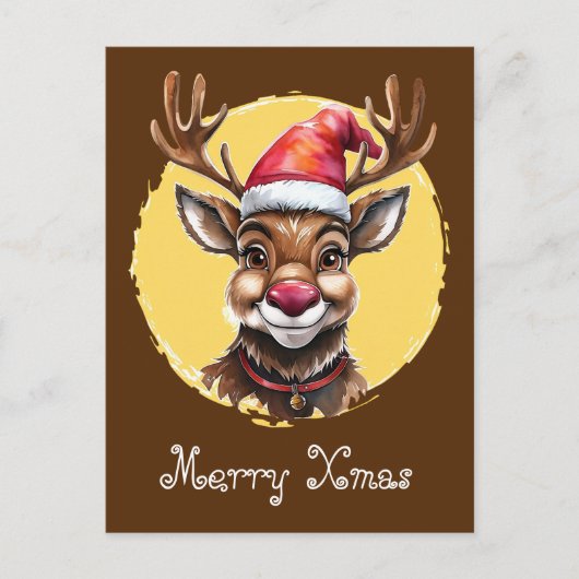 Grappige dieren Kerstfavorieten - Rendier 1 Briefkaart (Voorkant)