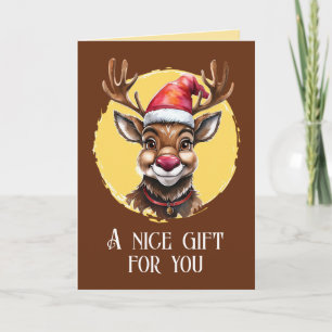 Grappige dieren Kerstfavorieten - Rendier 1 Kaart