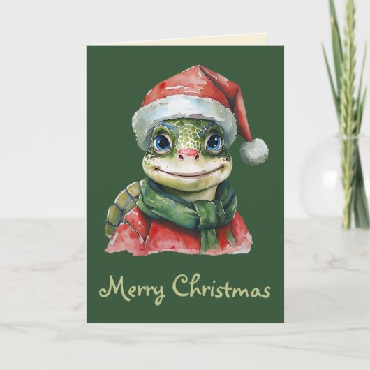 Grappige dieren Kerstfavorieten - Schildpad 2 Kaart (Voorkant)