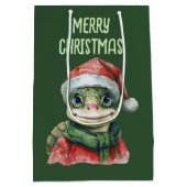 Grappige dieren Kerstfavorieten - Schildpad 2 Medium Cadeauzakje (Achterkant)