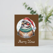 Grappige Dieren Kerstfavorieten - Sparrow 1 Briefkaart (Staand voorkant)