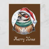 Grappige Dieren Kerstfavorieten - Sparrow 1 Briefkaart (Voorkant)