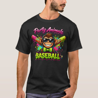 Grappige dieren meme honkbal t-shirt