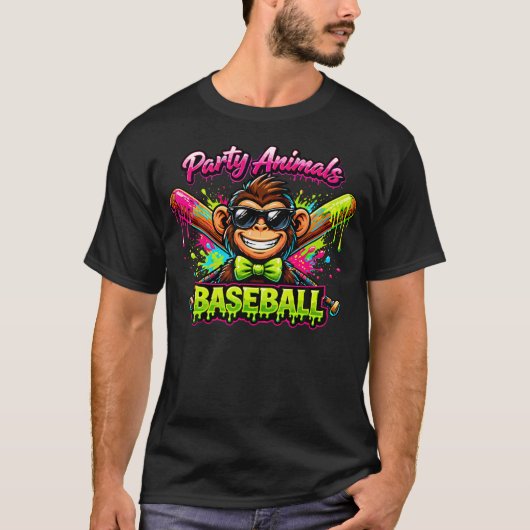 Grappige dieren meme honkbal t-shirt (Voorkant)