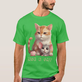 Grappige dieren muizen en kat t-shirt