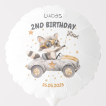 Grappige dieren racen auto's tweede verjaardag