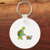 Grappige dieren schildpad en slak sleutelhanger (Voorkant)