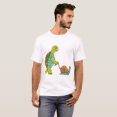 Grappige Dieren Schildpad En Slak T-shirt (Voorkant volledig)