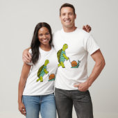 Grappige Dieren Schildpad En Slak T-shirt (Unisex)
