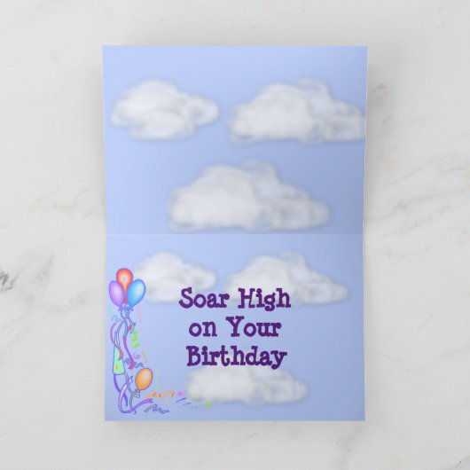 Grappige dieren vliegen met ballonnen op de Kaart  (Binnen)