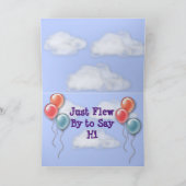 Grappige dieren vliegen op "Just Because" "Hi" Kaa Kaart (Binnen)