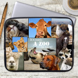 Grappige Dieren Zoo Laptop Sleeve<br><div class="desc">Laptophoes met een collage van grappige en schattige dieren.</div>