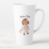 Grappige Dierenarts Humor Animal Care Quote Latte Mok (Rechts)