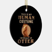 Grappige dierenkostuum dierentuin keeper keramisch ornament (Rechts)