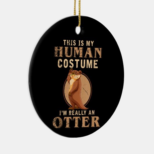 Grappige dierenkostuum dierentuin keeper keramisch ornament (Rechts)