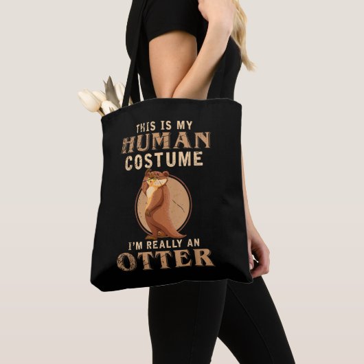 Grappige dierenkostuum dierentuin keeper tote bag (Dichtbij)