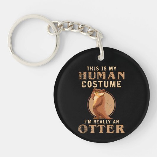 Grappige Dierenkostuum Dierentuinmedewerker Sleutelhanger (Voorkant)