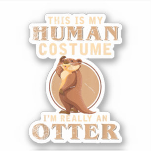 Grappige Dierenkostuum Dierentuinmedewerker Sticker