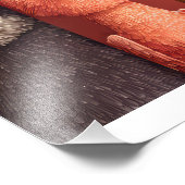 Grappige dierenlijnposter foto afdruk (Hoek)