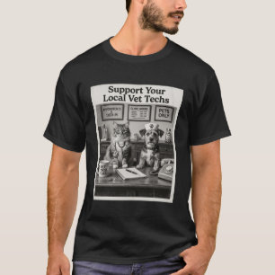 Grappige Dierentuin Technisch Support Lokale Diere T-shirt