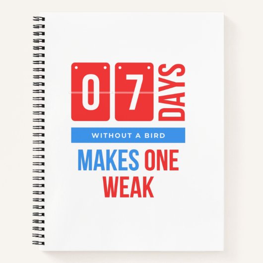 grappige dierenvogel notitieboek (Voorkant)