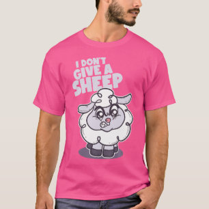 Grappige Dierenvriend Lamb Pun Ik geef geen schaap T-shirt