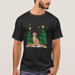Grappige Dierenvrienden Caracal Santa Hat Ugly Chr T-shirt