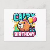 Grappige dierenwoordspeling - Capybara-verjaardags Briefkaart (Voorkant)