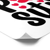 Grappige Dierlijke 'Blijf Positief' Typografie Poster (Hoek)