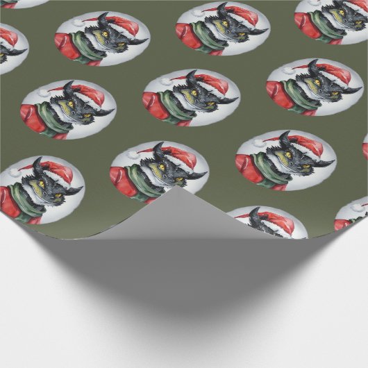 Grappige dierlijke kerstfavorieten - Dragon 1 Cadeaupapier (Hoek)