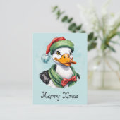Grappige dierlijke kerstfavorieten - Duck 2 Briefkaart (Staand voorkant)