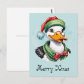 Grappige dierlijke kerstfavorieten - Duck 2 Briefkaart (Voorkant / Achterkant)