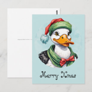 Grappige dierlijke kerstfavorieten - Duck 2 Briefkaart