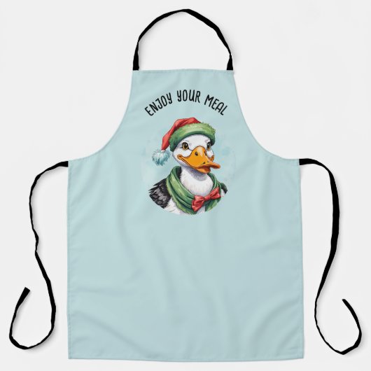 Grappige dierlijke kerstfavorieten - Eend 2 Schort (Voorkant)