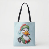 Grappige dierlijke kerstfavorieten - Eend 2 Tote Bag (Voorkant)