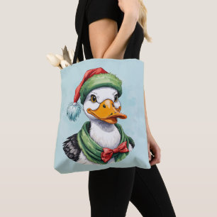 Grappige dierlijke kerstfavorieten - Eend 2 Tote Bag