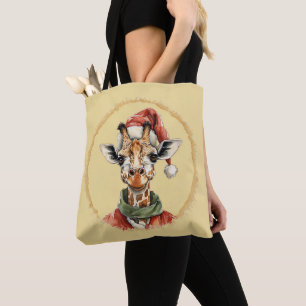 Grappige dierlijke Kerstfavorieten - Giraf 1 Tote Bag