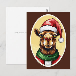 Grappige dierlijke Kerstfavorieten - Kameel 1 Briefkaart