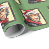 Grappige dierlijke kerstfavorieten - Monkey 2 Cadeaupapier (Rol Hoek)