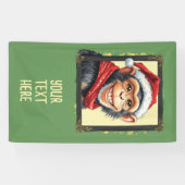 Grappige dierlijke kerstfavorieten - Monkey 2 Spandoek (Horizontaal)