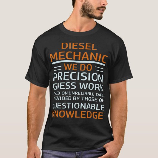 Grappige Diesel Mechanic Logging T-shirt (Voorkant)