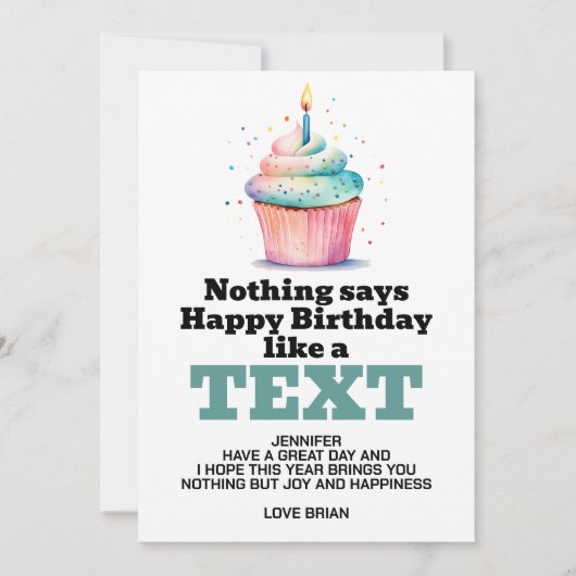 Grappige digitale download verjaardag kaart (Voorkant)