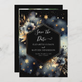 Grappige digitale hemelse bruiloft save the date (Voorkant / Achterkant)