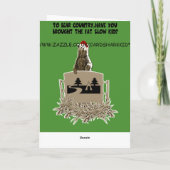 Grappige dikke grap kerst feestdagen kaart (Achterkant)