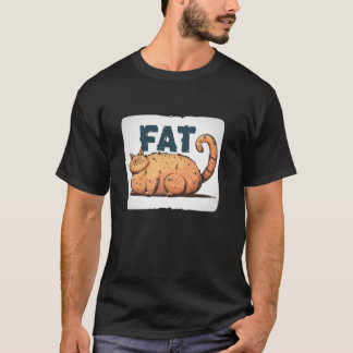 Grappige dikke kat voor jongens en meisjes t-shirt