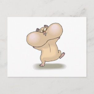 grappige dikke wangen hamster briefkaart